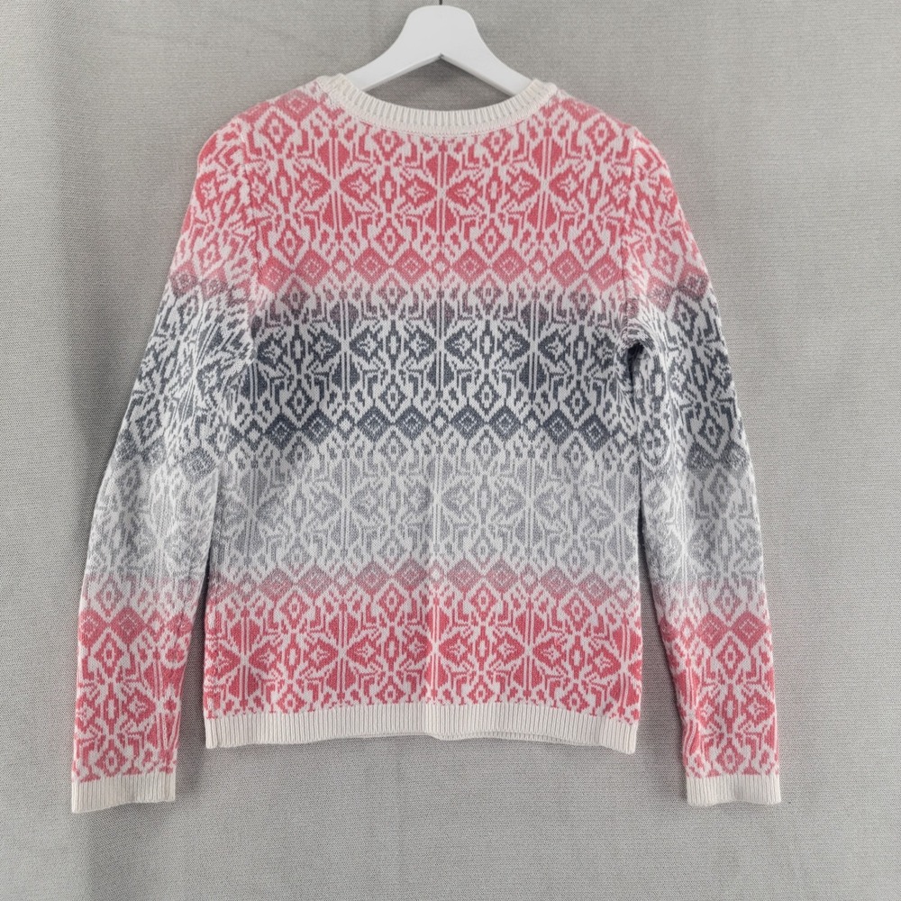 Talbots Fair Isle Sweater Nordic Lambswool Blend Pullover Womens Small Petite - Picture 2 of 7